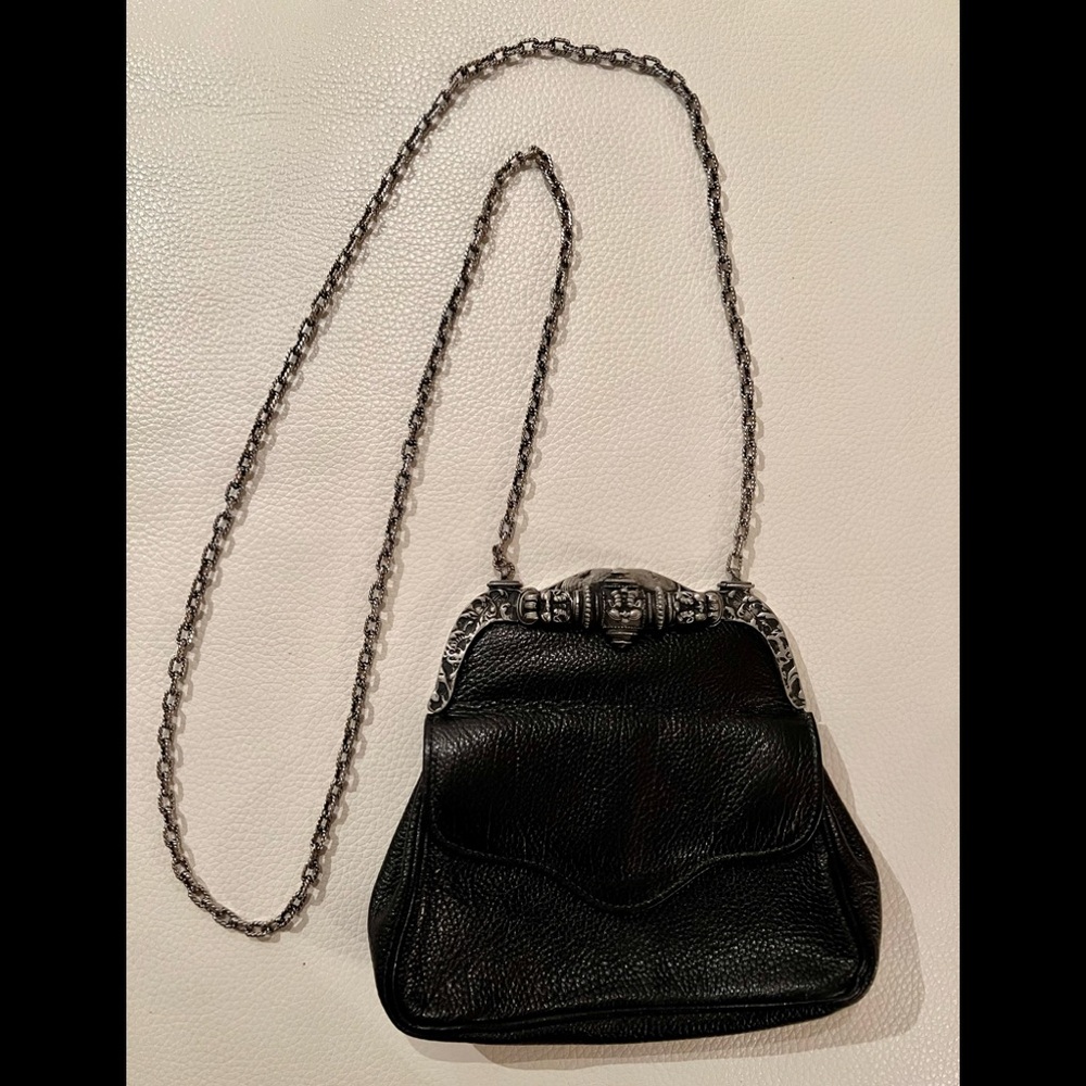 Leather Nlack Vintage flap bag